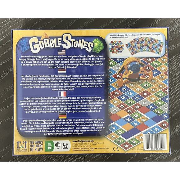 Gobble Stones Board Game by Stephen Glenn 2015 R & R Games, New and Sealed - Picture 2 of 7
